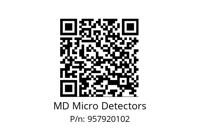   MD Micro Detectors 957920102