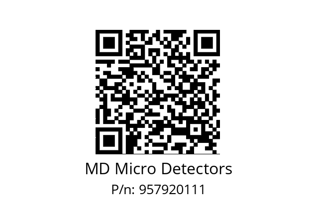   MD Micro Detectors 957920111