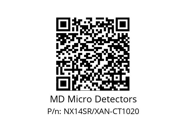   MD Micro Detectors NX14SR/XAN-CT1020