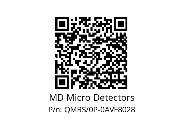   MD Micro Detectors QMRS/0P-0AVF8028