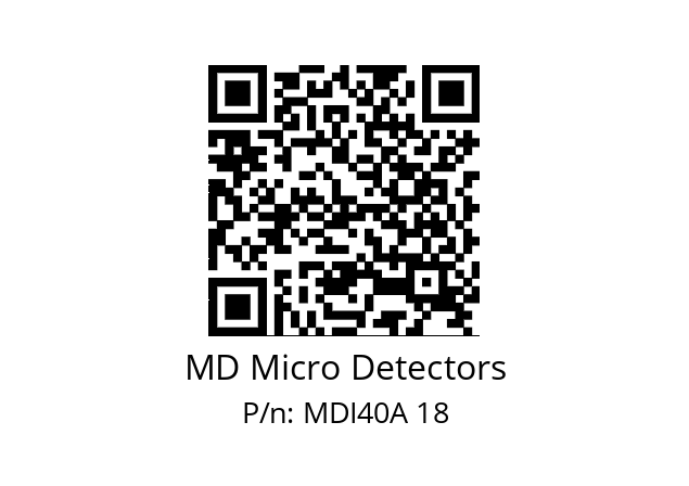  MDI40A750S5/30P6XXPR MD Micro Detectors MDI40A 18