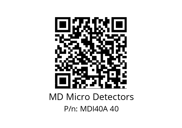  MDI40A300Z5/30P6XXPR MD Micro Detectors MDI40A 40