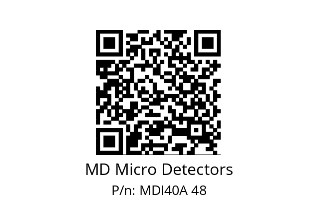  MDI40A720Z5/30P6XXPR MD Micro Detectors MDI40A 48