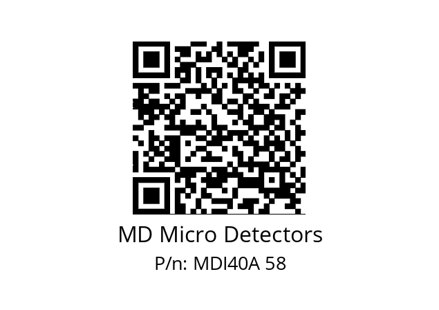  MDI40A1600Z5/30P6XXPR MD Micro Detectors MDI40A 58