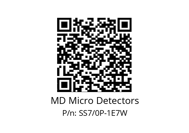   MD Micro Detectors SS7/0P-1E7W