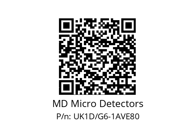   MD Micro Detectors UK1D/G6-1AVE80