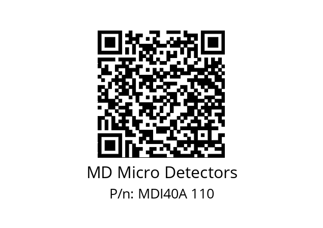  MDI40A720Z5/30L6XXPR MD Micro Detectors MDI40A 110