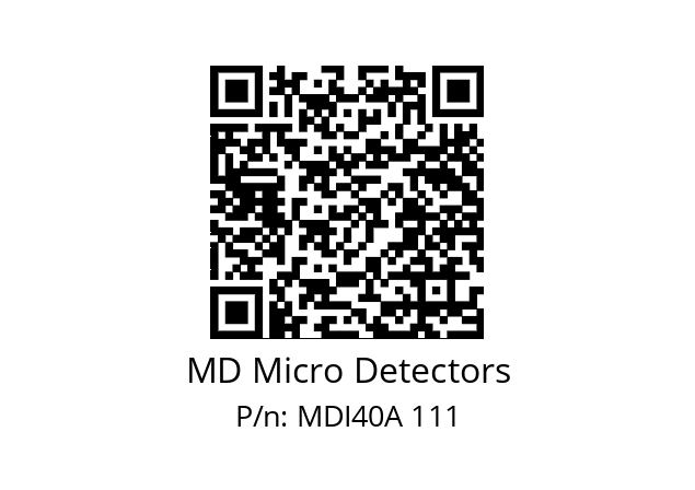  MDI40A750Z5/30L6XXPR MD Micro Detectors MDI40A 111