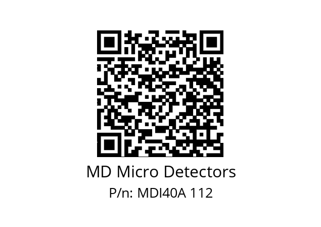  MDI40A800Z5/30L6XXPR MD Micro Detectors MDI40A 112