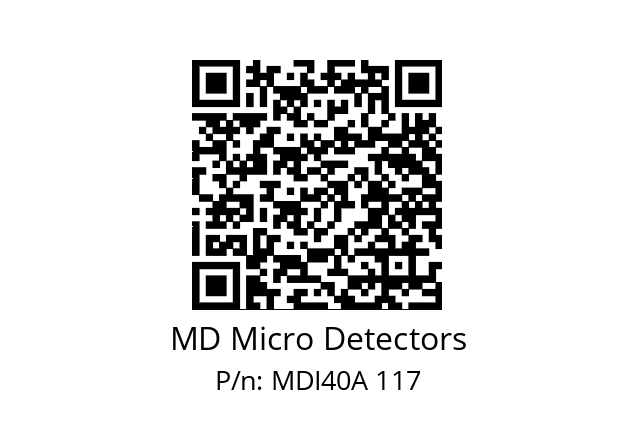  MDI40A1250Z5/30L6XXPR MD Micro Detectors MDI40A 117