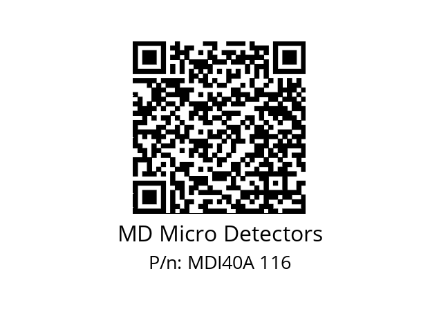  MDI40A1200Z5/30L6XXPR MD Micro Detectors MDI40A 116