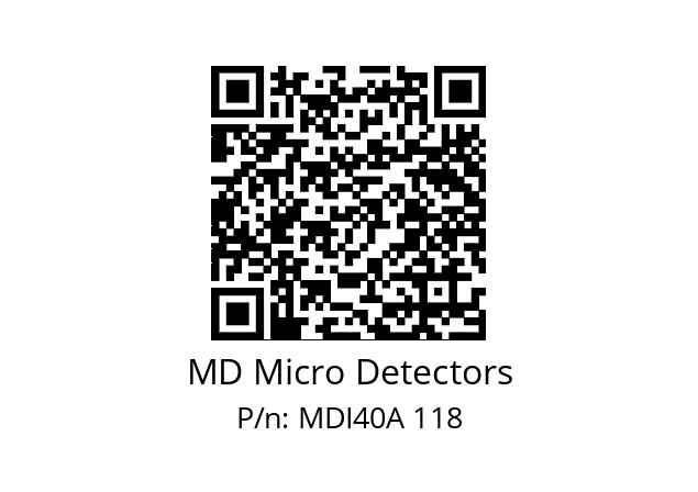  MDI40A1440Z5/30L6XXPR MD Micro Detectors MDI40A 118