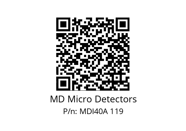  MDI40A1500Z5/30L6XXPR MD Micro Detectors MDI40A 119