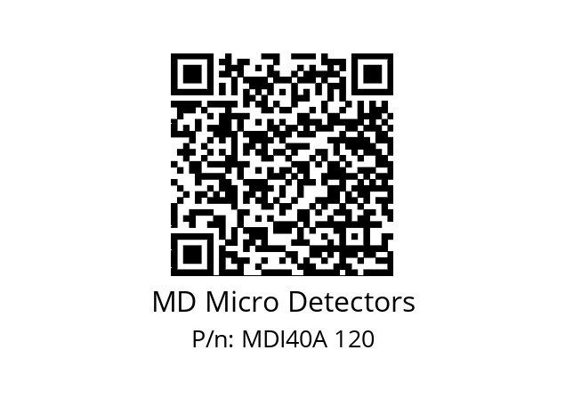  MDI40A1600Z5/30L6XXPR MD Micro Detectors MDI40A 120