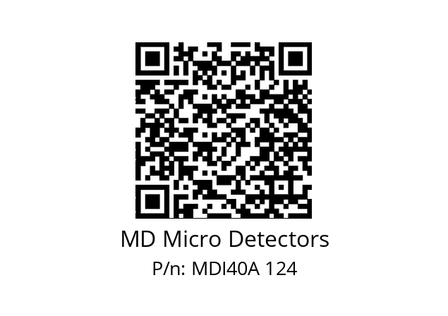  MDI40A2500Z5/30L6XXPR MD Micro Detectors MDI40A 124