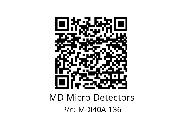  MDI40A480S5/30P6SXPR MD Micro Detectors MDI40A 136