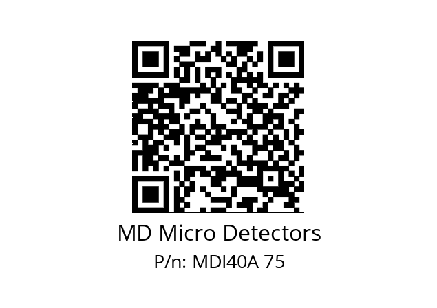  MDI40A500S5/30L6XXPR MD Micro Detectors MDI40A 75