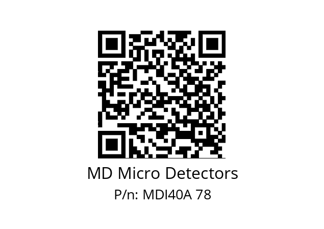  MDI40A625S5/30L6XXPR MD Micro Detectors MDI40A 78