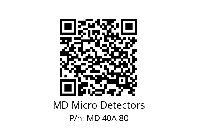  MDI40A750S5/30L6XXPR MD Micro Detectors MDI40A 80