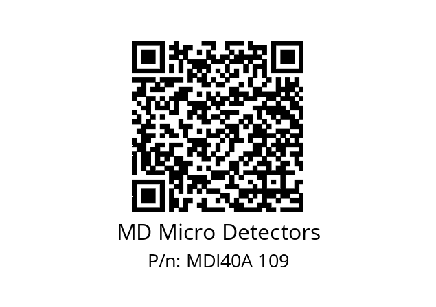  MDI40A625Z5/30L6XXPR MD Micro Detectors MDI40A 109