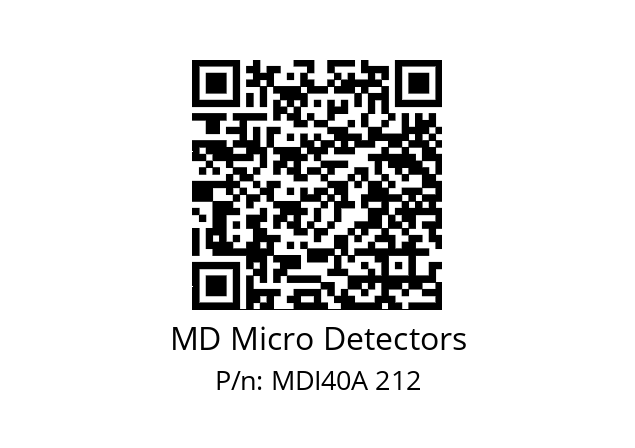  MDI40A1500S5/30L6SXPR MD Micro Detectors MDI40A 212