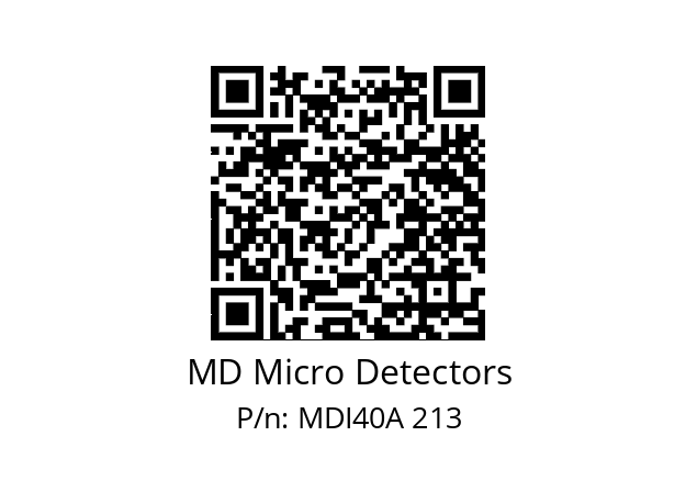  MDI40A1600S5/30L6SXPR MD Micro Detectors MDI40A 213