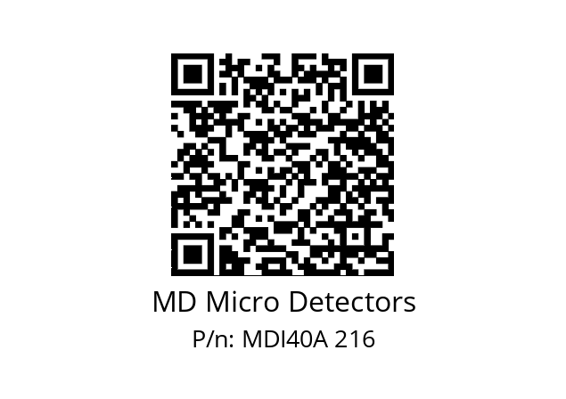  MDI40A2048S5/30L6SXPR MD Micro Detectors MDI40A 216