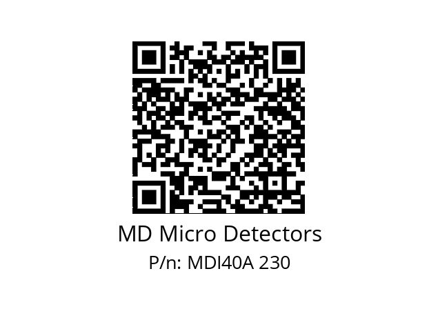  MDI40A500Z5/30L6SXPR MD Micro Detectors MDI40A 230