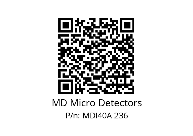  MDI40A800Z5/30L6SXPR MD Micro Detectors MDI40A 236