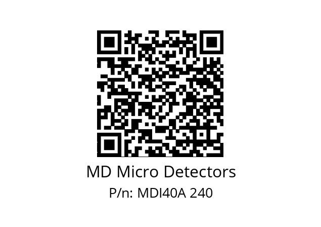  MDI40A1200Z5/30L6SXPR MD Micro Detectors MDI40A 240