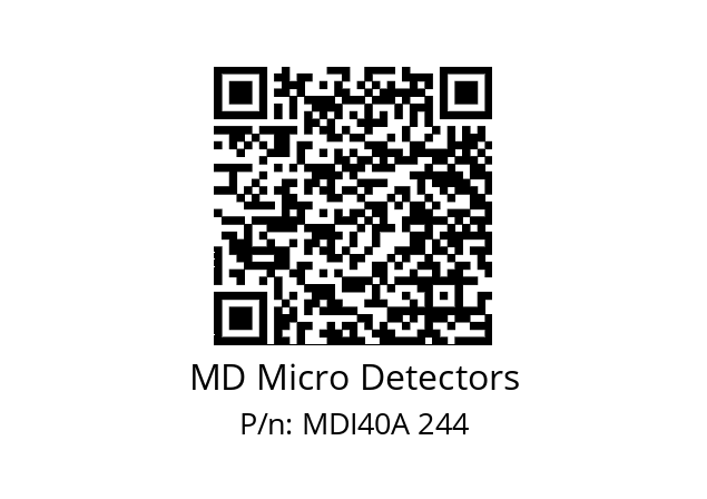  MDI40A1600Z5/30L6SXPR MD Micro Detectors MDI40A 244