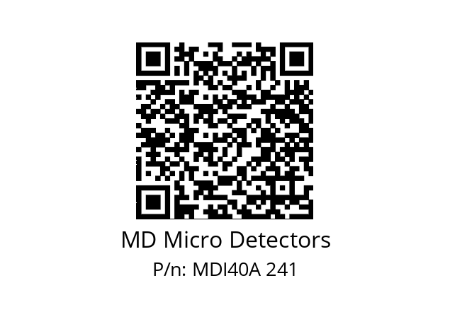  MDI40A1250Z5/30L6SXPR MD Micro Detectors MDI40A 241