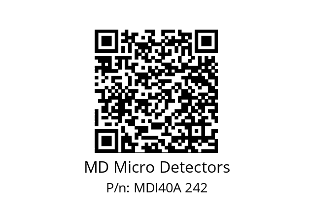  MDI40A1440Z5/30L6SXPR MD Micro Detectors MDI40A 242