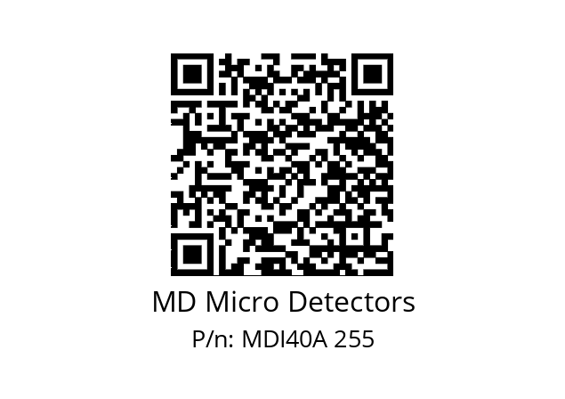  MDI40A250S5/30P6XXPR+M.162 MD Micro Detectors MDI40A 255