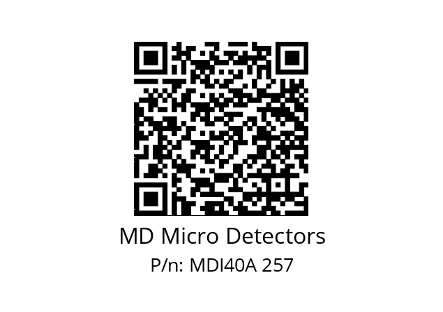  MDI40A300S5/30P6XXPR+M.162 MD Micro Detectors MDI40A 257