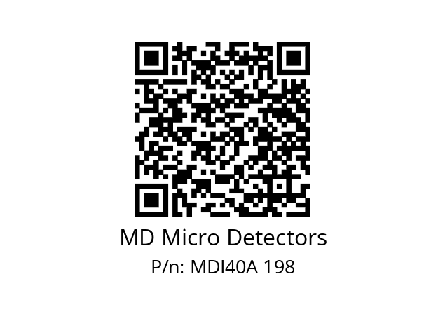  MDI40A480S5/30L6SXPR MD Micro Detectors MDI40A 198