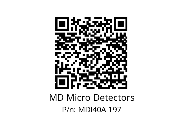  MDI40A400S5/30L6SXPR MD Micro Detectors MDI40A 197