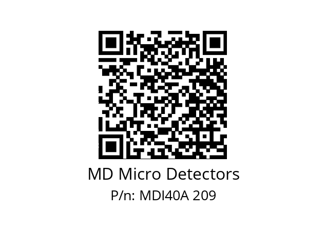  MDI40A1200S5/30L6SXPR MD Micro Detectors MDI40A 209