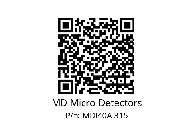  MDI40A200S5/30L6XXPR+M.162 MD Micro Detectors MDI40A 315