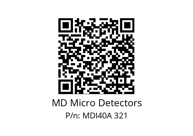  MDI40A400S5/30L6XXPR+M.162 MD Micro Detectors MDI40A 321