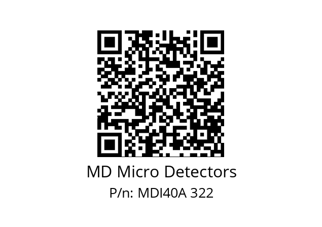  MDI40A480S5/30L6XXPR+M.162 MD Micro Detectors MDI40A 322