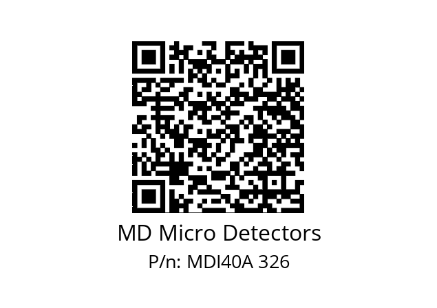  MDI40A625S5/30L6XXPR+M.162 MD Micro Detectors MDI40A 326