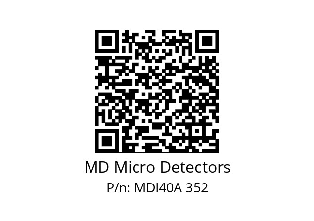  MDI40A400Z5/30L6XXPR+M.162 MD Micro Detectors MDI40A 352