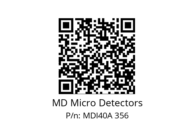  MDI40A600Z5/30L6XXPR+M.162 MD Micro Detectors MDI40A 356