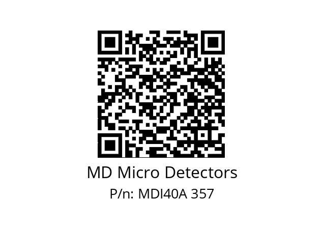  MDI40A625Z5/30L6XXPR+M.162 MD Micro Detectors MDI40A 357