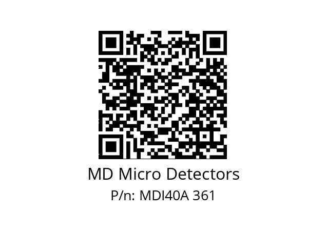  MDI40A900Z5/30L6XXPR+M.162 MD Micro Detectors MDI40A 361