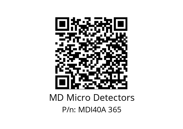  MDI40A1250Z5/30L6XXPR+M.162 MD Micro Detectors MDI40A 365