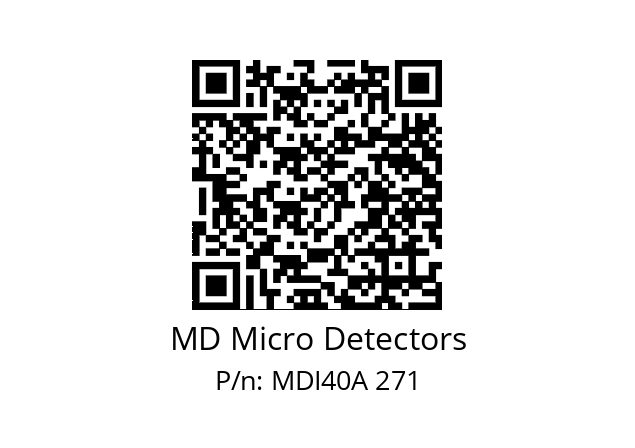  MDI40A1200S5/30P6XXPR+M.162 MD Micro Detectors MDI40A 271