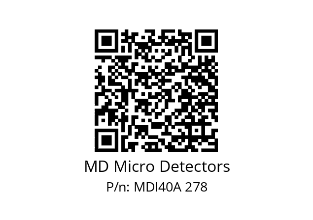  MDI40A2048S5/30P6XXPR+M.162 MD Micro Detectors MDI40A 278