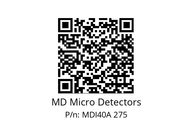  MDI40A1600S5/30P6XXPR+M.162 MD Micro Detectors MDI40A 275